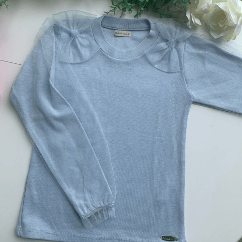 Blusa manga tule