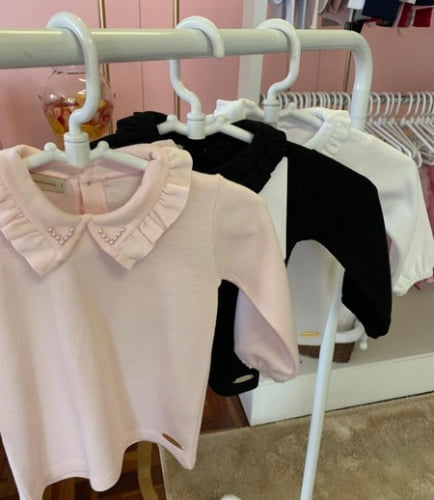 Blusa gola pérola