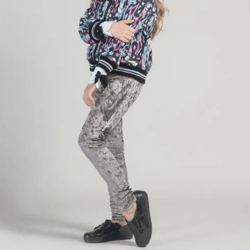 Legging veludo amassado