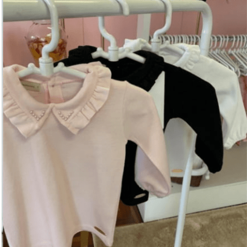Blusa gola pérola