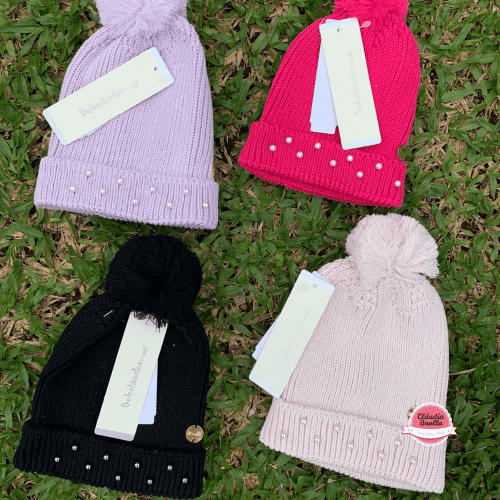 gorro pérola mini até 3 anos