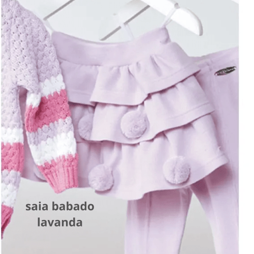 saia babado pompom