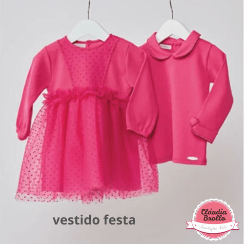 Vestido festa poá